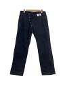 【中古】AT-DIRTY◆DOUBLE KNEE FIREMAN PANTS/ダブルニーファイヤーマンパンツ/コットン/BLK/無地【メンズウェア】