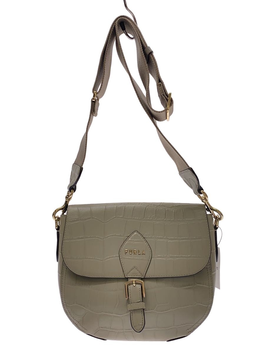 Furla - 【中古】FURLA◆ショルダーバッグ/PVC/BEG/無地【バッグ】