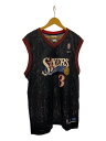 【中古】Reebok◆アレン・アイバーソン/SIXERS/M/ナイロン/BLK【メンズウェア】