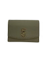 【中古】CAFUNE◆DOUBLE-C CARDHOLDER/レザー/CRM/レディース//【服飾雑貨他】