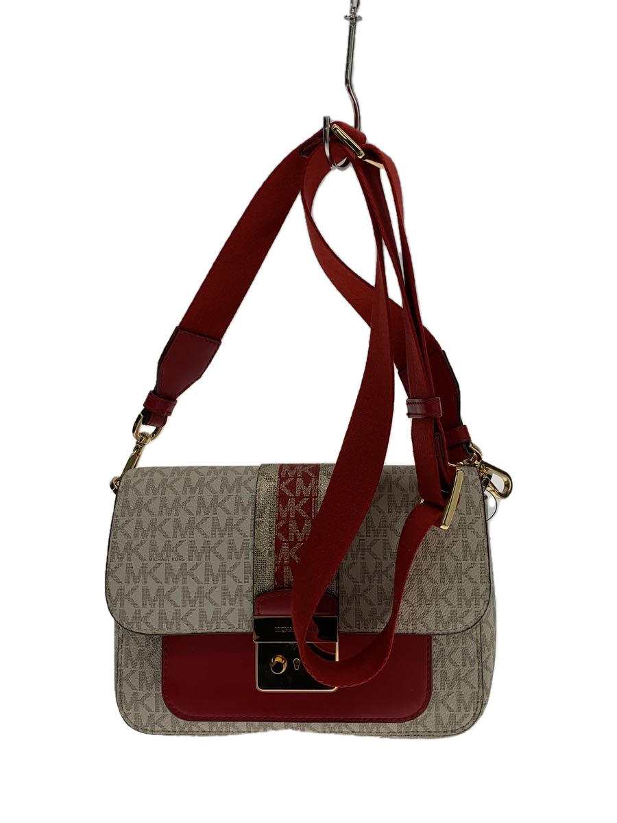 【中古】MICHAEL KORS◆ショルダーバッグ/レッド/sloan editor/総柄/35F2GS9M2B【バッグ】
