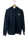 【中古】THE NORTH FACE◆FLOWER LOGO HOODIE_フラワーロゴフーディ/L/コットン/BLK/無地【メンズウェア】
