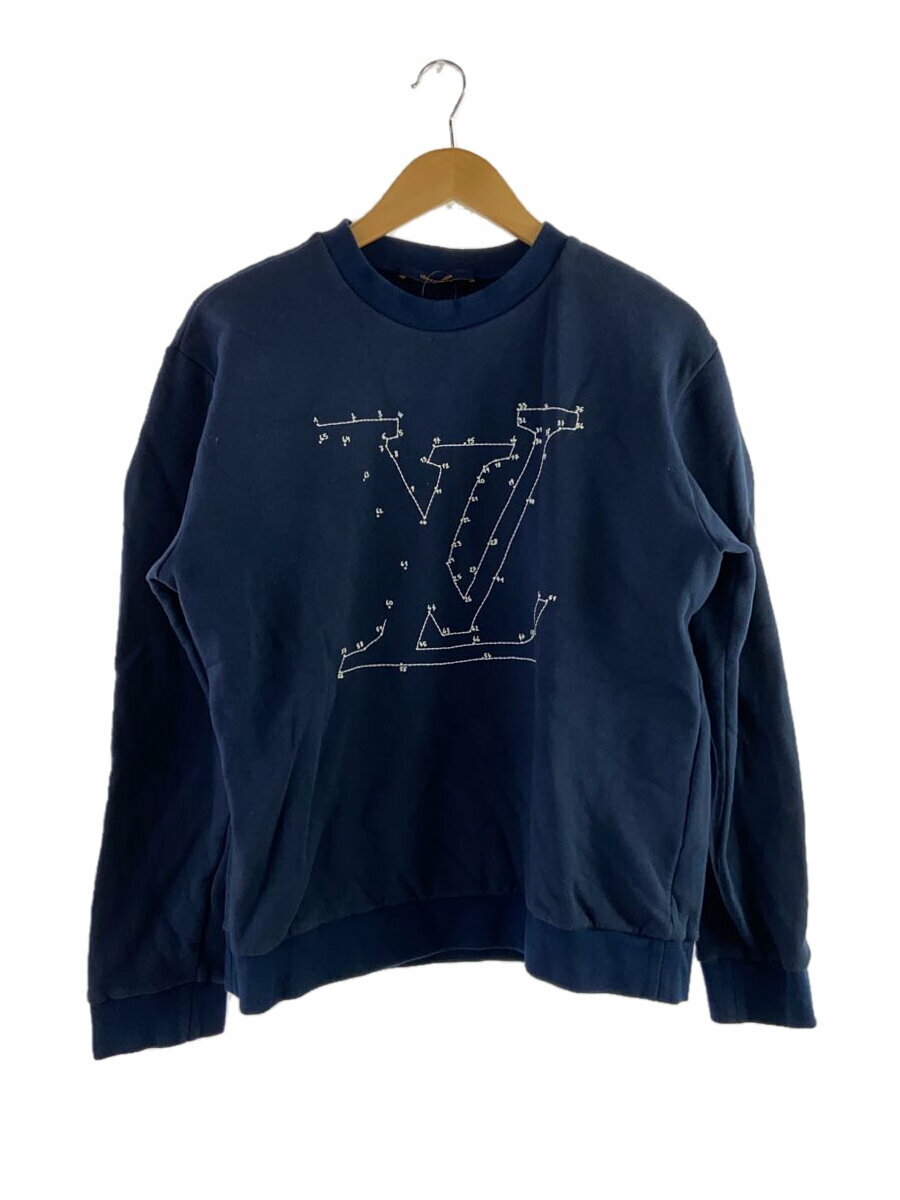 【中古】LOUIS VUITTON◆スウェット/M/コットン/ネイビー/HLY41WFMC【メンズウェア】