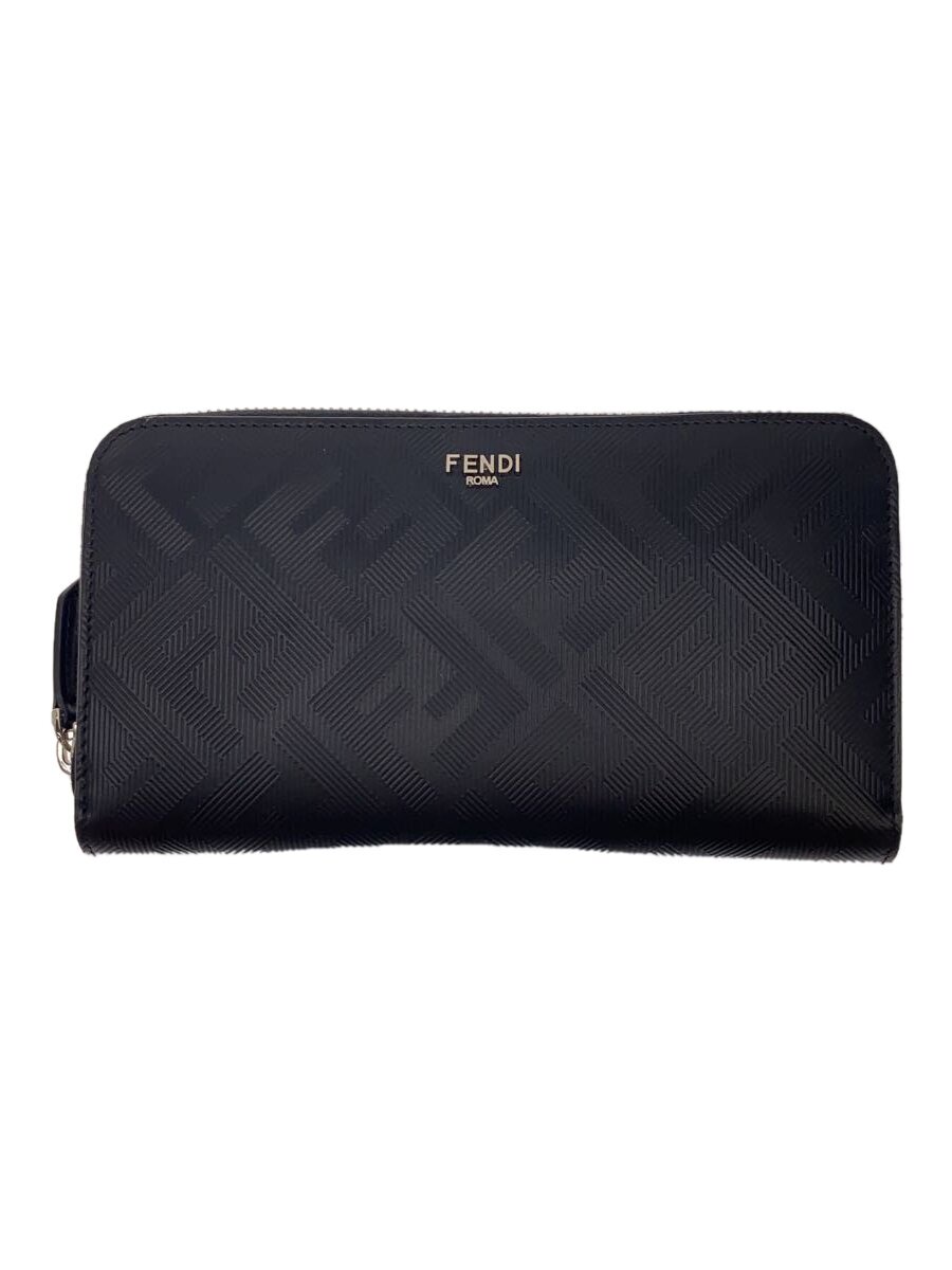 【中古】FENDI◆シャドーズッカ柄/長財布/BLK/総柄/メンズ/7M0210 AJF4 F19KP【服飾雑貨他】