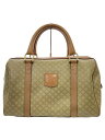 【中古】CELINE◆ボストンバッグ/PVC/BEG/総柄/マカダム/ロゴ/トリオンフ【バッグ】