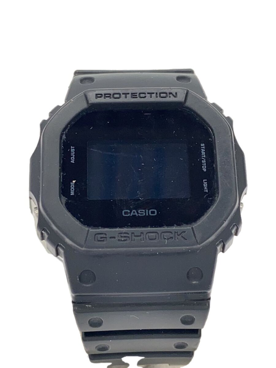 【中古】CASIO◆クォーツ腕時計/デジタル/ラバー/BLK/BLK/SS/DW-5600BB【服飾雑貨他】