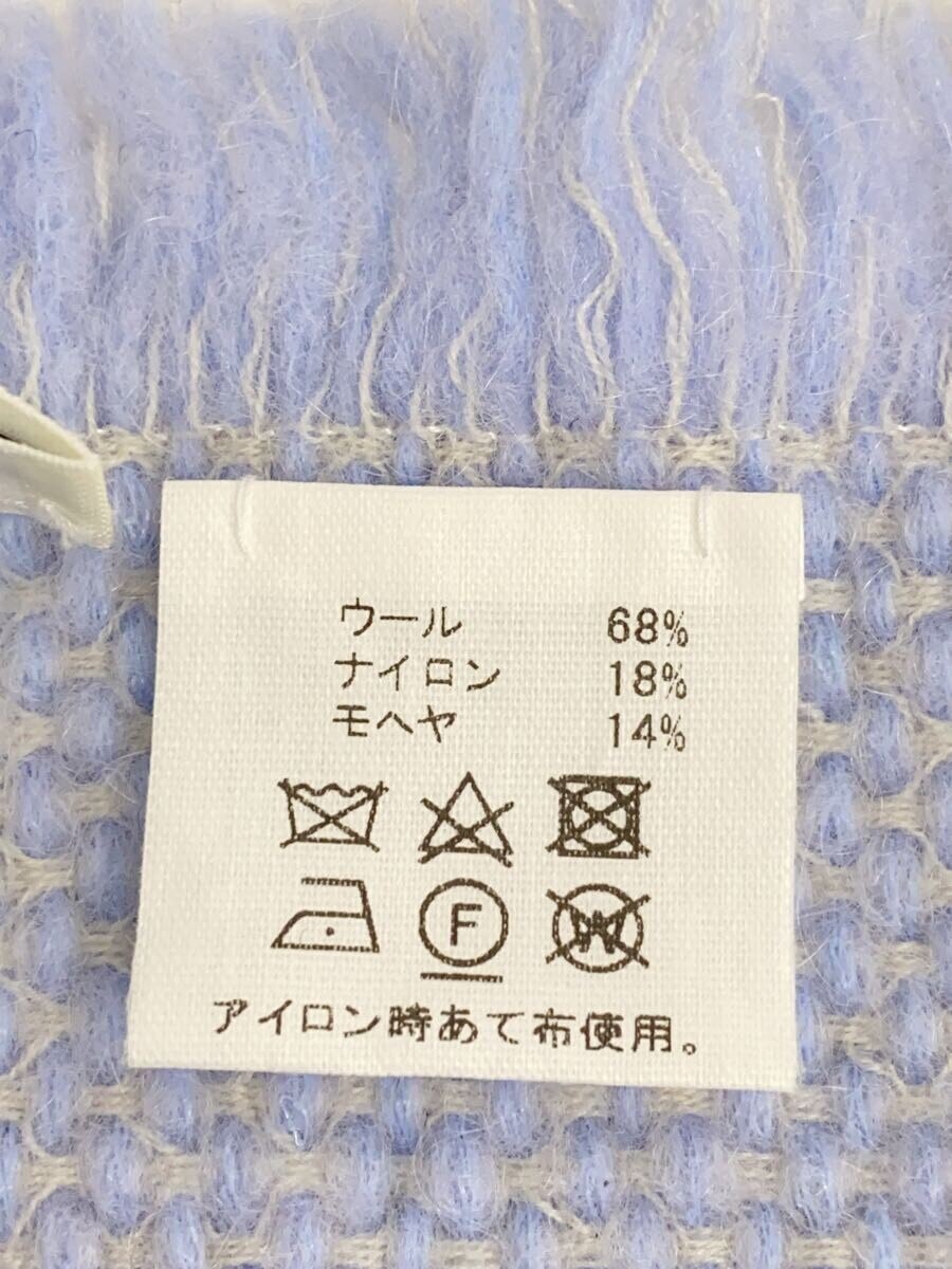 【中古】ASAUCE MELER◆マフラー/ウール/BLU/無地/レディース【服飾雑貨他】