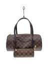 【中古】LOUIS VUITTON◆1)パピヨン30_ダミエ・エベヌ_BRW/PVC/BRW【バッグ】