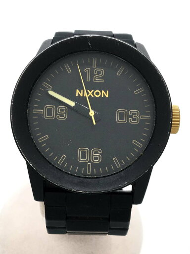 【中古】NIXON◆クォーツ腕時計/アナログ/ステンレス/BLK/BLK//【服飾雑貨他】 【中古】NIXON◆クォーツ腕時計/アナログ/ステンレス/BLK/BLK//【服飾雑貨他】