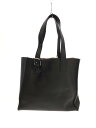 【中古】LOEWE◆BOLSO BUCKLE TOTE/NEGRO/バックルトート/トートバッグ/レザー/ブラック/シルバー【バッグ】