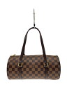 【中古】LOUIS VUITTON◆1)パピヨン30_ダミエ・エベヌ_BRW/PVC/ブラウン【バッグ】