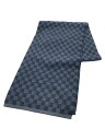 【中古】LOUIS VUITTON◆エシャルプ・プティダミエ_ダミエ・エベヌ_BLU/ウール/BLU/メンズ//【服飾雑貨他】