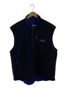 【中古】POLO SPORT◆ベスト/XL/ポリエステル/ネイビー/リバーシブル【メンズウェア】