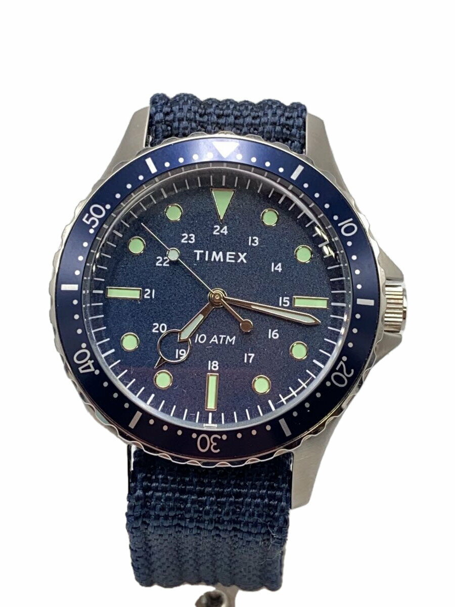 【中古】TIMEX◆クォーツ腕時計/アナログ/NVY/NVY/tw2t75400//【服飾雑貨他】
