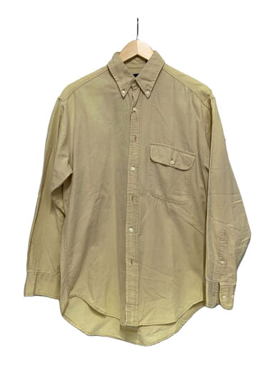 【中古】GAP◆90s/紺タグ/B.D/長袖シャツ/S/コットン/BEG/無地/変色有【メンズウェア】 【中古】GAP◆90s/紺タグ/B.D/長袖シャツ/S/コットン/BEG/無地/変色有【メンズウェア】
