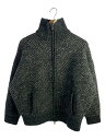 【中古】soerte◆Oversize jacquard drivers knit/2/アクリル/BLK/総柄/SOTOY1023003【メンズウェア】