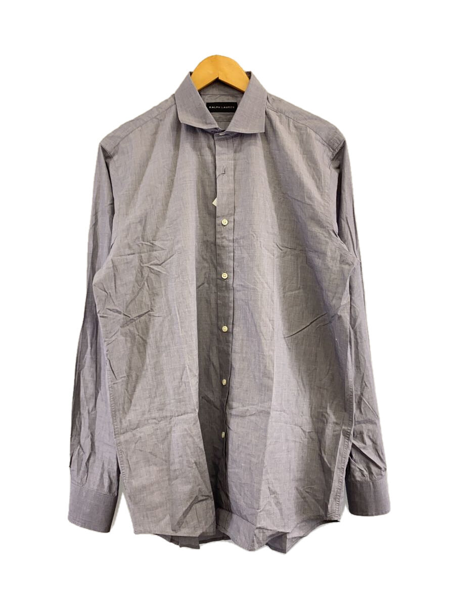 【中古】RALPH LAUREN◆ブラックレーベル/長袖シャツ/--/コットン/NVY【メンズウェア】