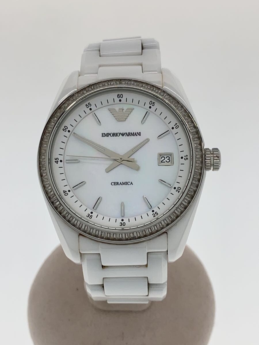 【中古】EMPORIO ARMANI◆クォーツ腕時計/アナログ/AR-1497/汚れ有【服飾雑貨他】