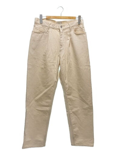 【中古】EVCON◆5pocket Tuck Wide Denim Pants/2/コットン/CRM/無地/233-91507//【メンズウェア】 【中古】EVCON◆5pocket Tuck Wide Denim Pants/2/コットン/CRM/無地/233-91507//【メンズウェア】