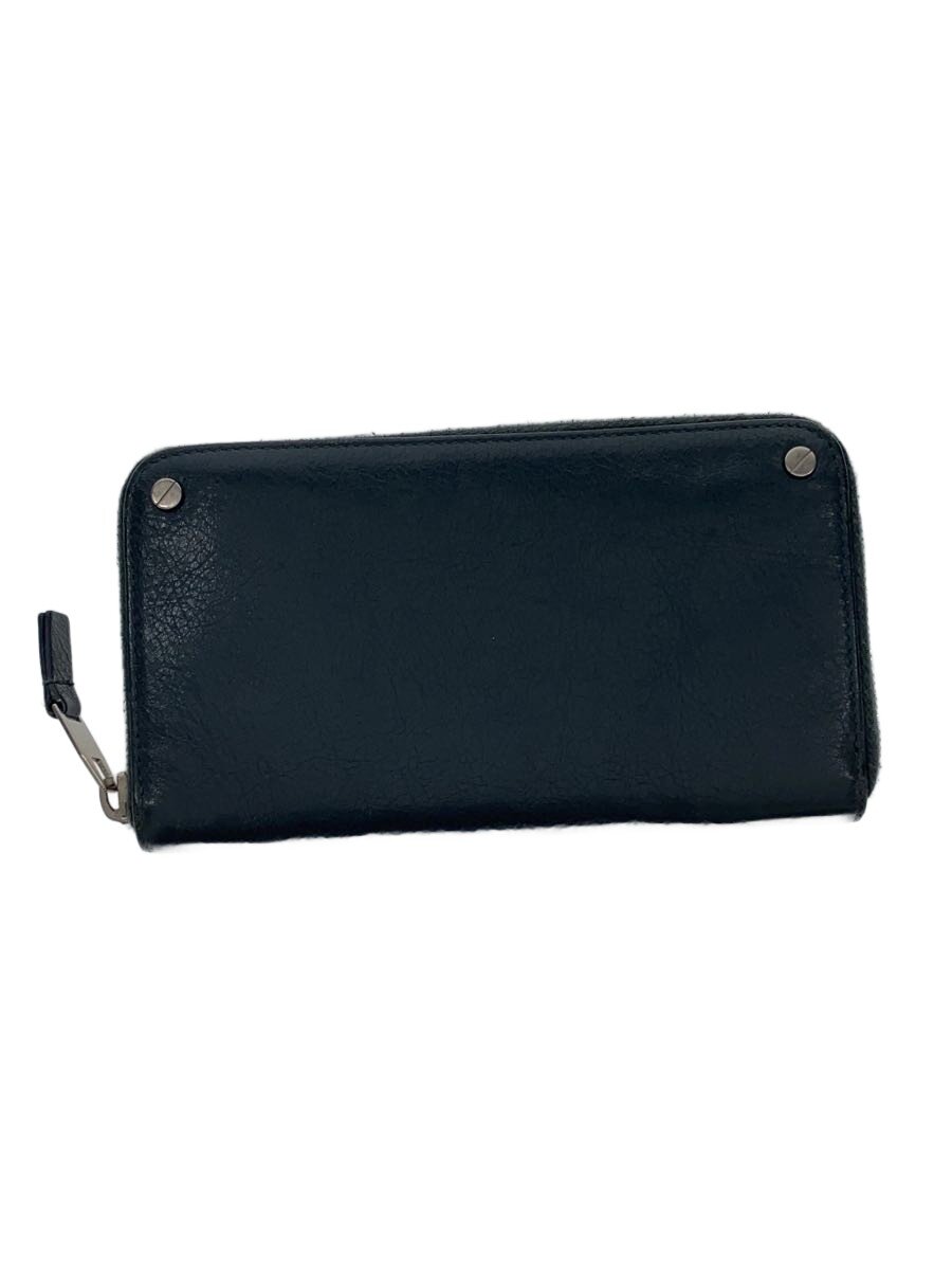 【中古】BALENCIAGA◆長財布/レザー/BLU/メンズ【服飾雑貨他】