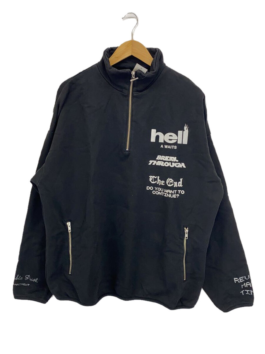 【中古】TAIN DOUBLE PUSH◆スウェット/L/コットン/BLK/T311-HJ13【メンズウェア】