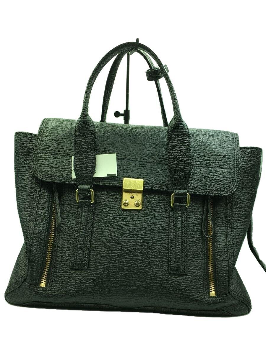 3.1 Phillip Lim◆PASHLI MEDIUM SATCHEL/ハンドバッグ/レザー/BLK