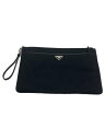 【中古】PRADA◆クラッチバッグ/ナイロン/BLK/2VN012【バッグ】