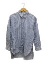 【中古】HARVESTY◆長袖ブラウス/1/コットン/BLU/ストライプ/A32111-1//【レディースウェア】(4)