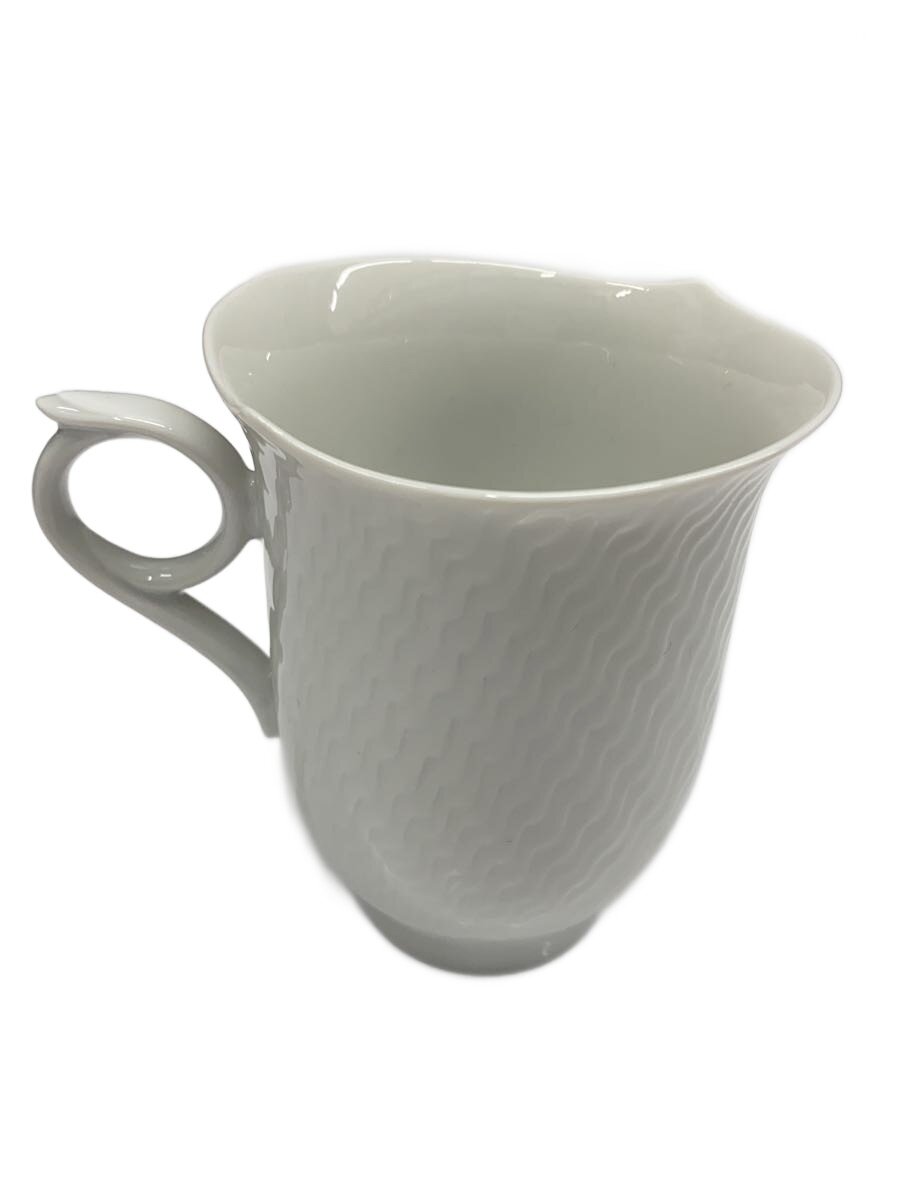 【中古】Meissen◆カップ&ソーサー/WHT/ナミノタワムレ ホワイト コーヒー カップ&ソーサー【キッチン用品】
