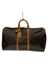【中古】LOUIS VUITTON◆キーポル55_モノグラム・キャンバス_BRW/PVC/BRW【バッグ】