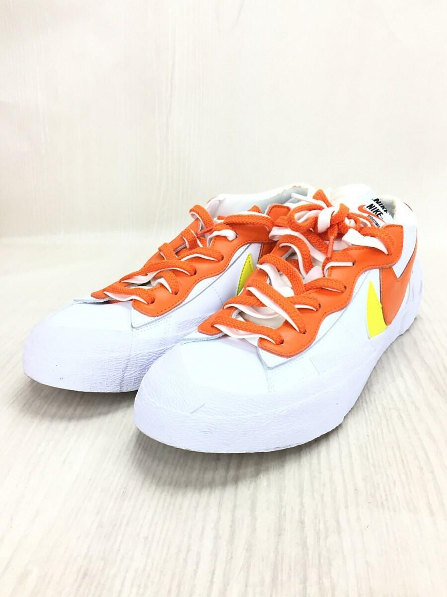 【中古】NIKE◆BLAZER LOW/Sacai/MAGNA ORANGE/30cm/WHT/DD1877-100【シューズ】