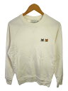 【中古】MAISON KITSUNE◆ダブルフォックスヘッド/スウェット/S/コットン/ホワイト/FM00358KM0002【レディースウェア】