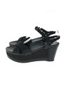 【中古】PRADA◆サンダル/BLK【シューズ】