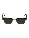 【中古】Ray-Ban◆サングラス/ウェリントン/プラスチック/BRW/GRN/メンズ/RB3016【服飾雑貨他】