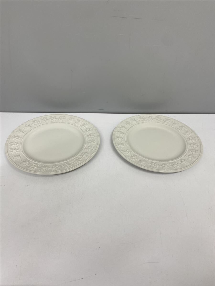 【中古】WEDGWOOD◆プレート/2点セット/WHT【キッチン用品】