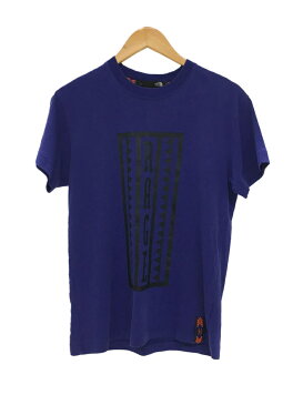 【中古】THE NORTH FACE◆RAGE S/S Tee/Tシャツ/ロゴプリント/XS/コットン/ブルー【メンズウェア】