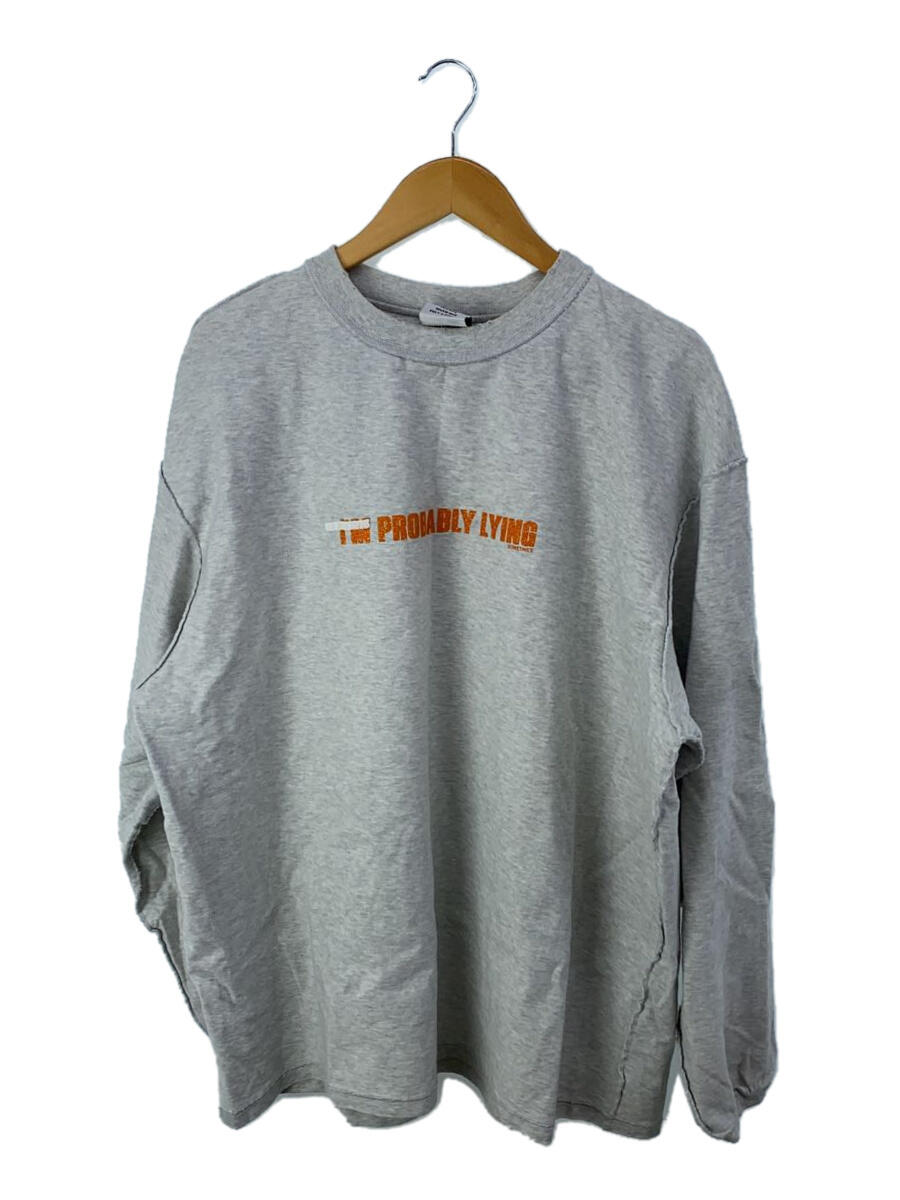 【中古】VETEMENTS◆スウェット/M/コットン/GRY/uah19tr318【メンズウェア】