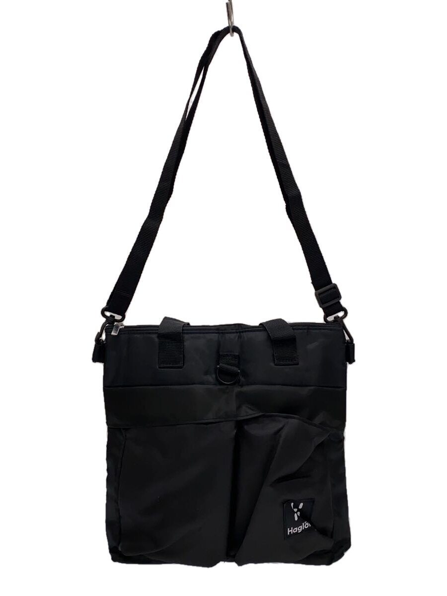 【中古】HAGLOFS◆ショルダーバッグ/ポリエステル/BLK/無地【バッグ】