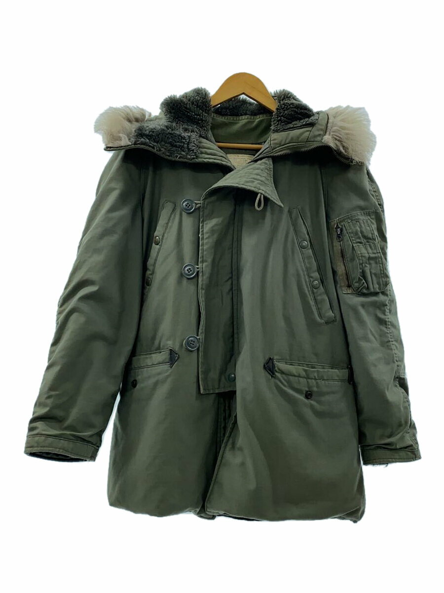 【中古】U.S.AIR FORCE◆80s/N-3B/フライトジャケット/XS/コットン/グリーン/無地/ヴィンテージ【メンズウェア】