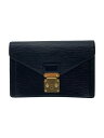 【中古】LOUIS VUITTON◆ポシェット・セリエドラゴンヌ_エピ_BLK/レザー/BLK/黒タ【バッグ】