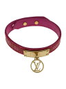 【中古】LOUIS VUITTON◆ブラスレ・ロゴマニア_モノグラム_PNK/PVC/PNK/レディース【服飾雑貨他】
