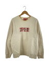 【中古】Supreme◆シミ有/18AW/World Famous Crewneckスウェット/L/コットン/CRM【メンズウェア】