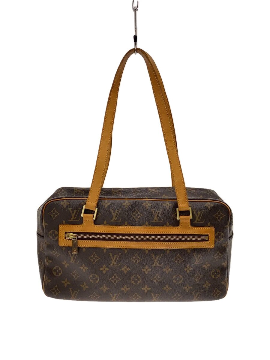 【中古】LOUIS VUITTON◆シテGM_モノグラム・キャンバス/PVC/BRW【バッグ】