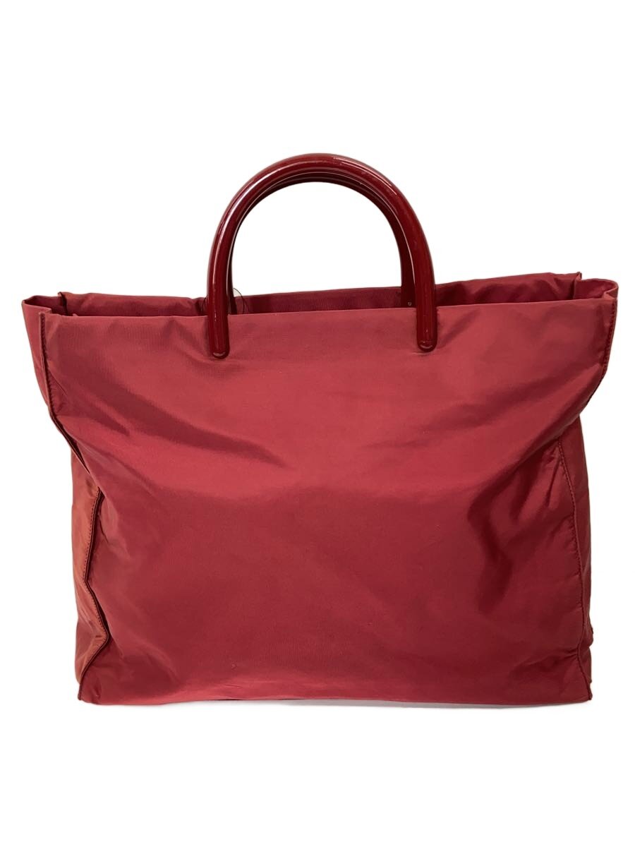 【中古】PRADA◆トートバッグ/ナイロン/RED【バッグ】