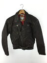 【中古】HARLEY DAVIDSON◆ダブルライダースジャケット/XS/レザー/BRW【メンズウェア】