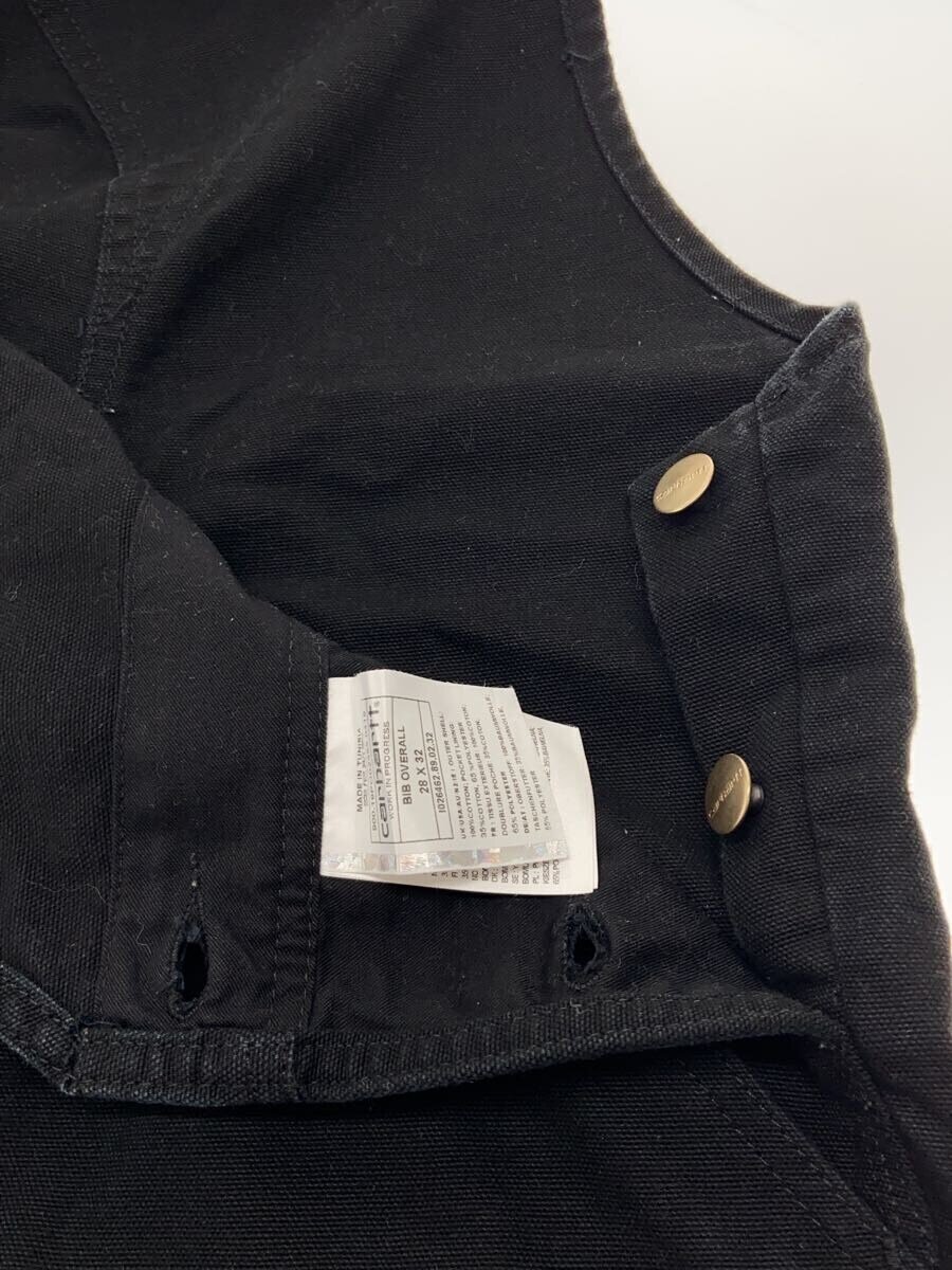 【中古】Carhartt◆オーバーオール/32/コットン/BLK/無地/1026462.89.02.32【メンズウェア】