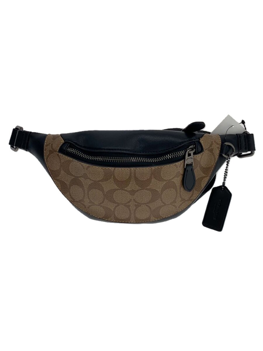 COACH - 【中古】COACH◆ウエストバッグ/--/ベージュ/総柄/F84711/シグネチャー【バッグ】