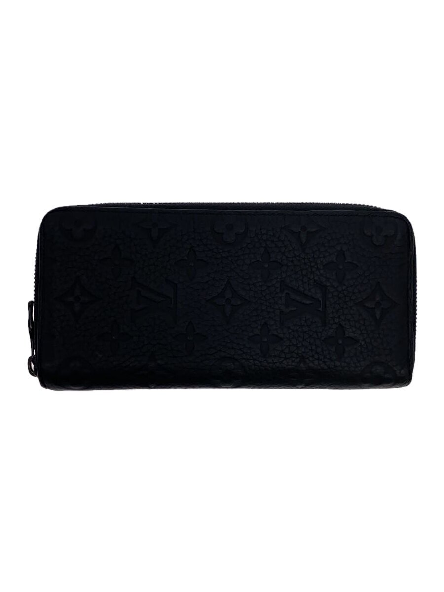 【中古】LOUIS VUITTON◆ジッピー・ウォレット・ヴェルティカル_トリヨン・モノグラム/レザー/BLK/総柄/メンズ【服飾雑貨他】