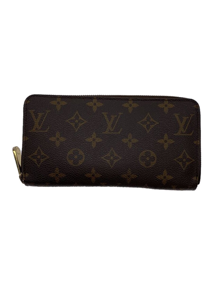 【中古】LOUIS VUITTON◆2)ジッピー・ウォレット_モノグラム・キャンバス_BRW_フューシャ/PVC/ブラウン/M41895【服飾雑貨他】