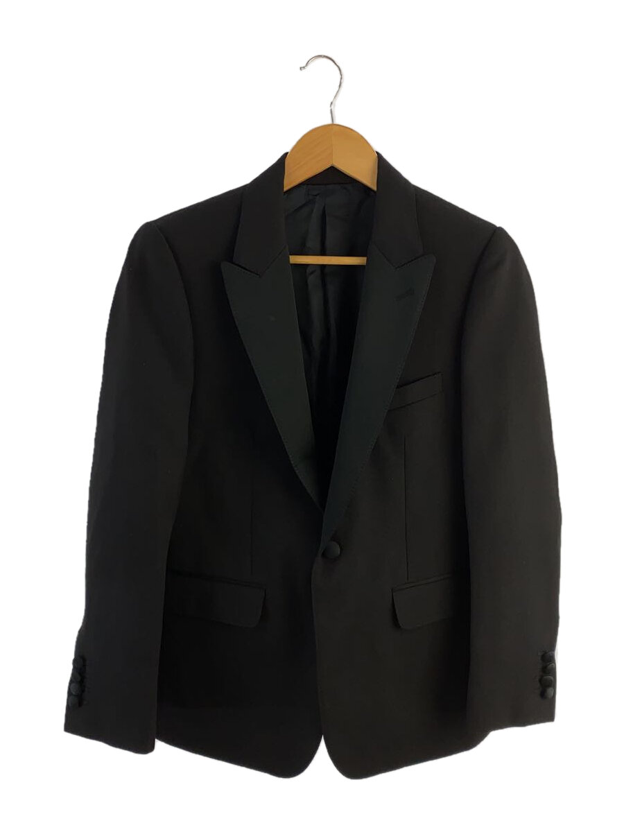 【中古】CELINE◆テーラードジャケット/46/ウール/BLK/2V043120D/19AW/Cropped Tuxedo Jacke【メンズウェア】